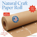 Brown Craft Crab Paper Roll for Table Covering, 58.75 Inches Wide 1200 Inches Long, Charcuterie Paper Table Runner
