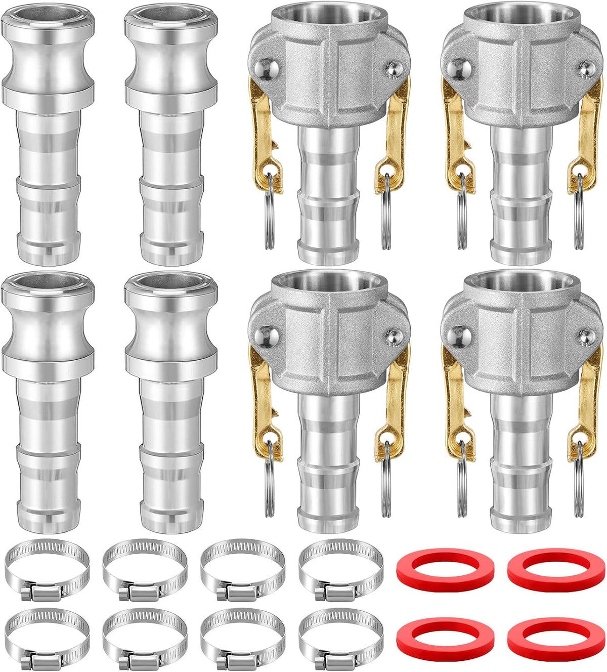 4 Set 1 Inch Camlock Fittings Type C&E