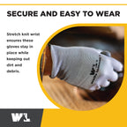 Men's Nitrile Coated High Dexterity Work Gloves, 5-Pack, Large