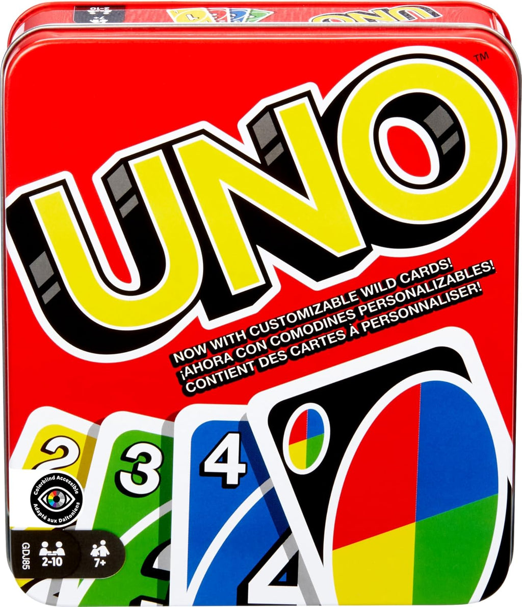 Mattel Games UNO Card Game for Kid, Adult & Family Nights & Parties, Travel & Vacations, Color Blind Accessible &
