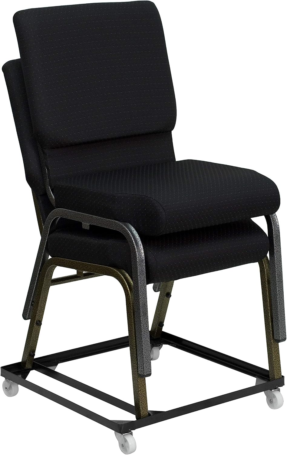 8 Pack HERCULES Series Steel Stack Chair and Church Chair Dolly