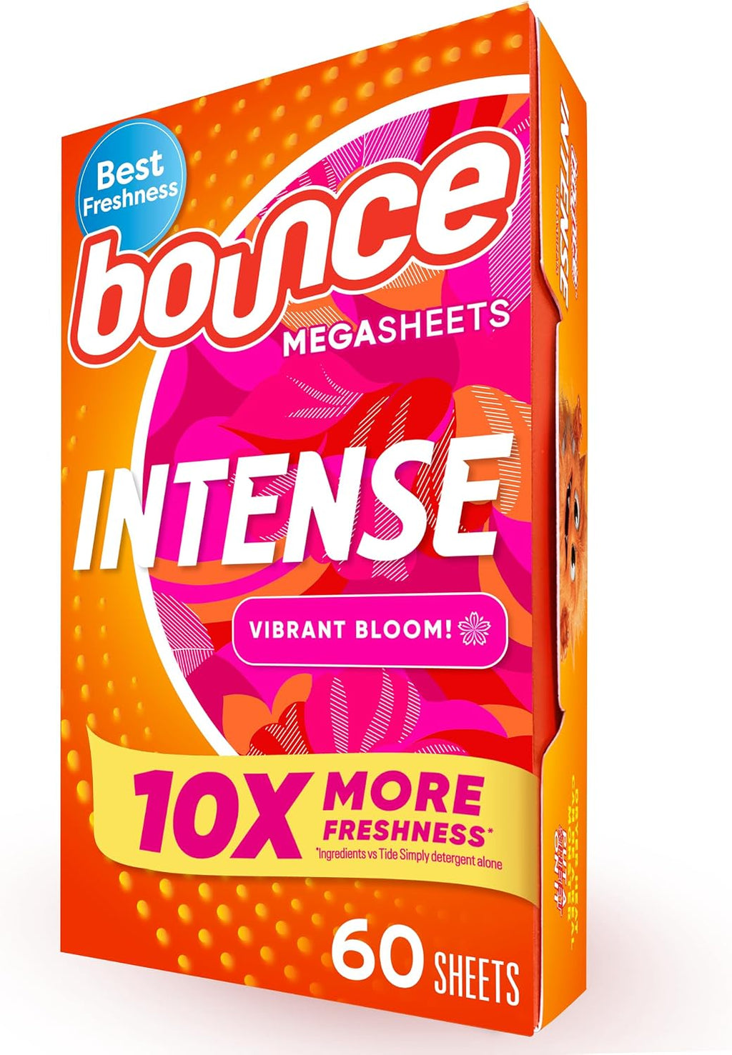 Intense Dryer Sheets, Vibrant Bloom, 60 Count, Scent Boosting Dryer Sheet