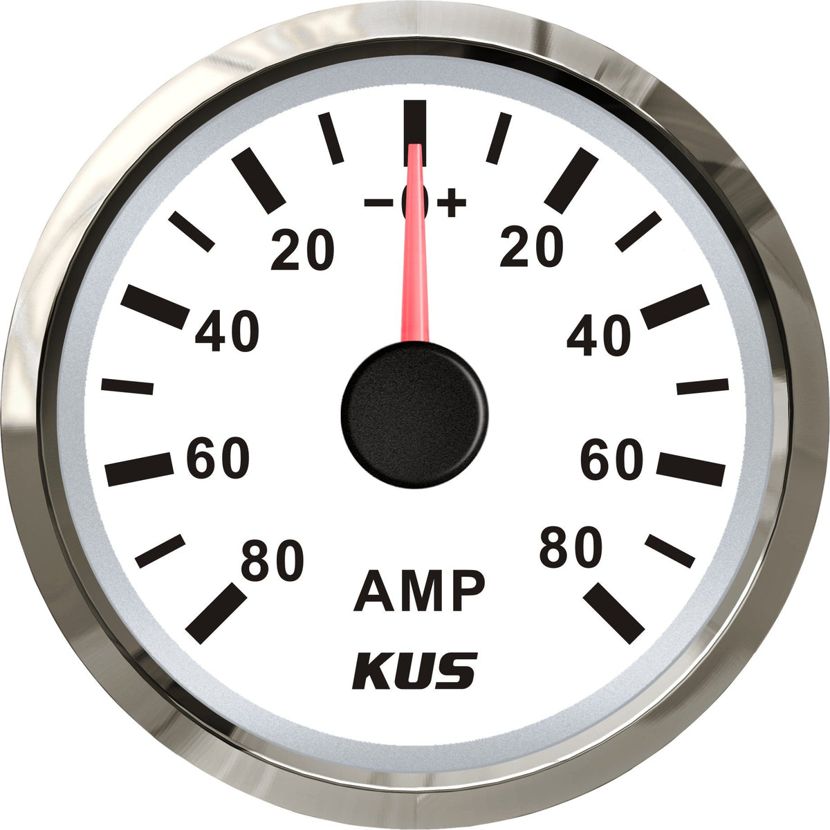 KUS CMAR-WS, ±80A, Ammeter Gauge with ±100A Current Shunt Unit, 12V / 24V, 2" (52mm) with Backlight