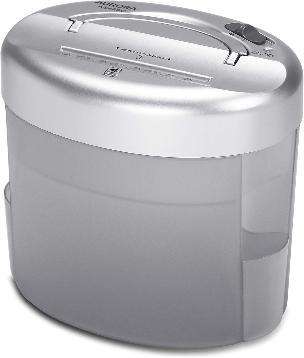 AS420C Desktop-Style Cross-Cut Paper Shredder, 4-Sheet Crosscut Desktop