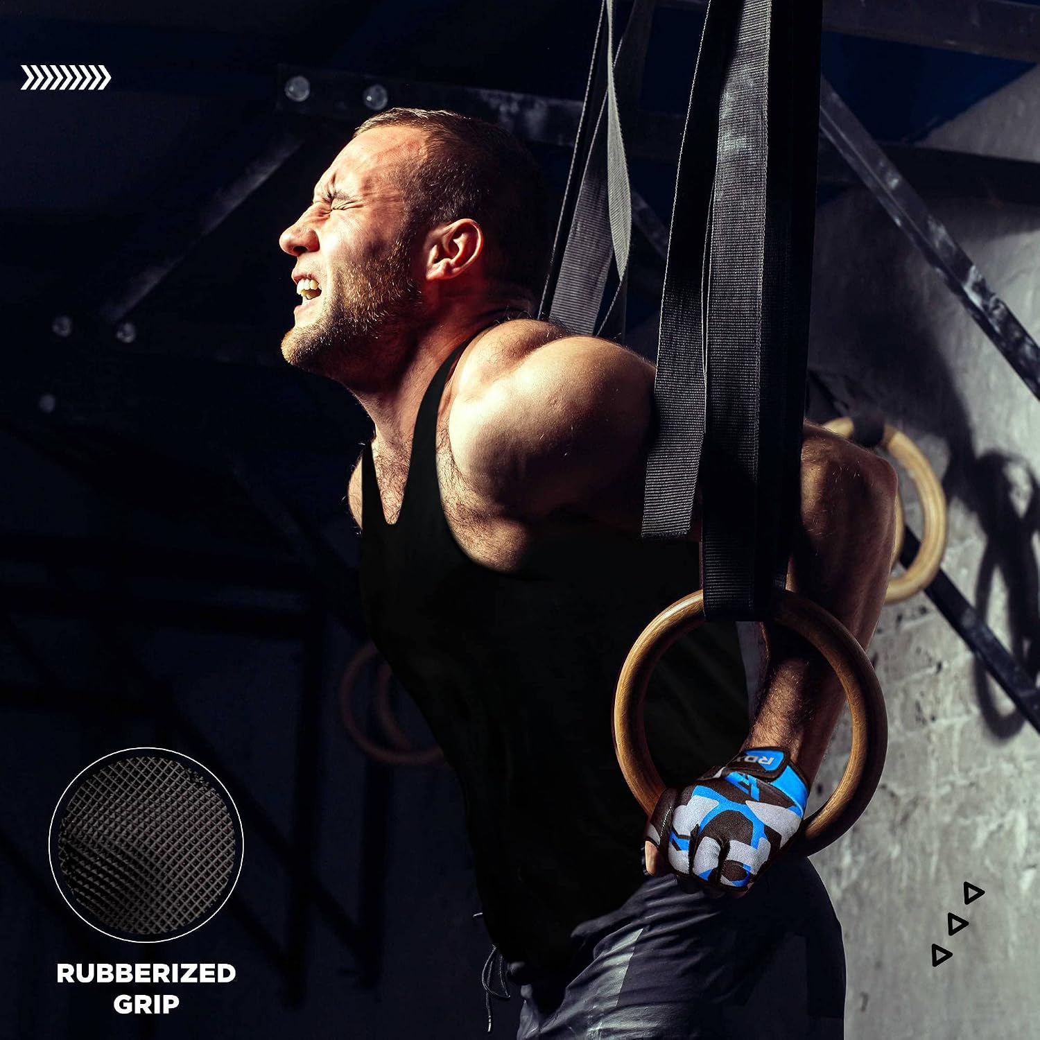 Weight Lifting Gloves Gym Fitness Workout, Anti Slip Padded Palm Elasticated Strength Training Equipment Men Women