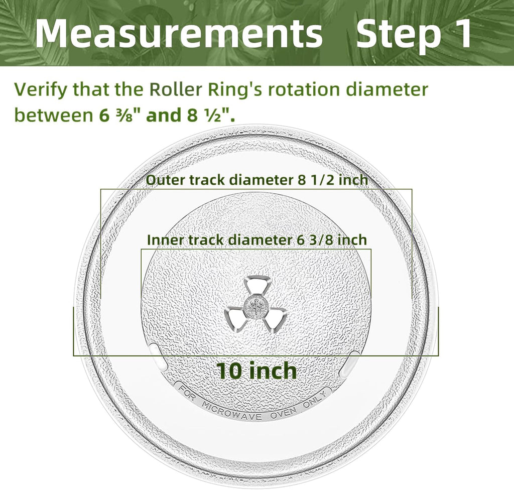 10" Microwave Turntable Compatible with GE Microwave Glass Plate