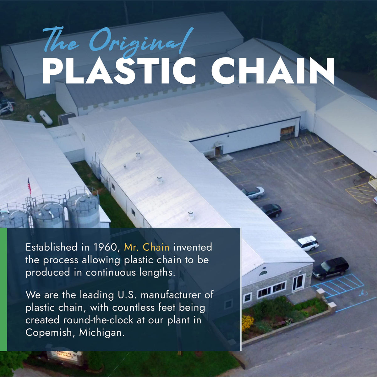 Mr. Chain Plastic Barrier Chain, Orange, 100 ft Length (30012-100)
