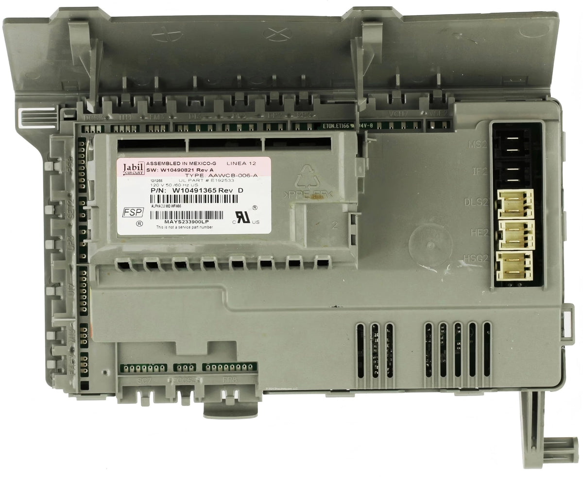 W10491366 for Whirlpool Washer Control Board