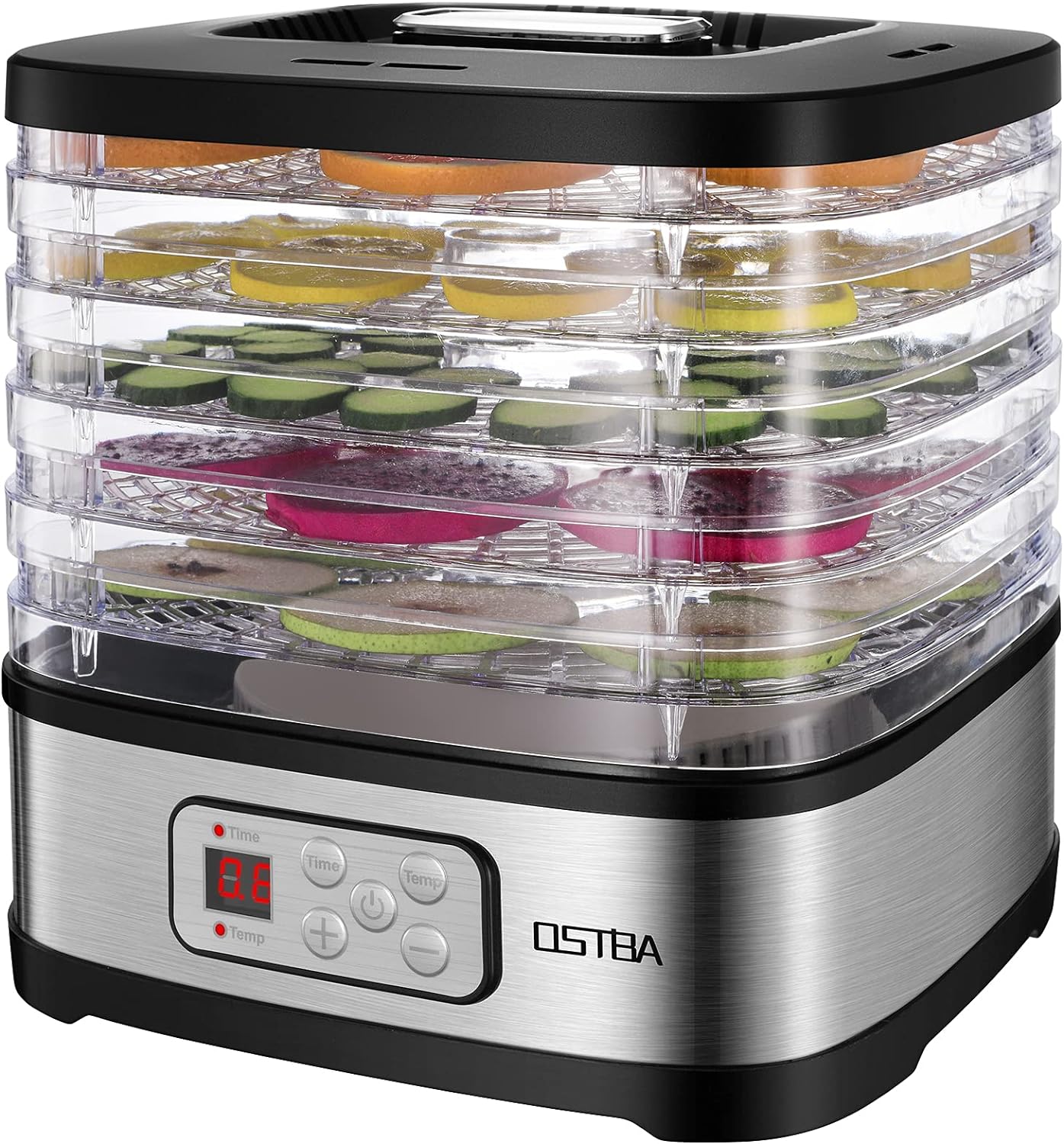 Food Dehydrator, 5 Trays, 240W Dryer for Jerky, Fruit & Snacks