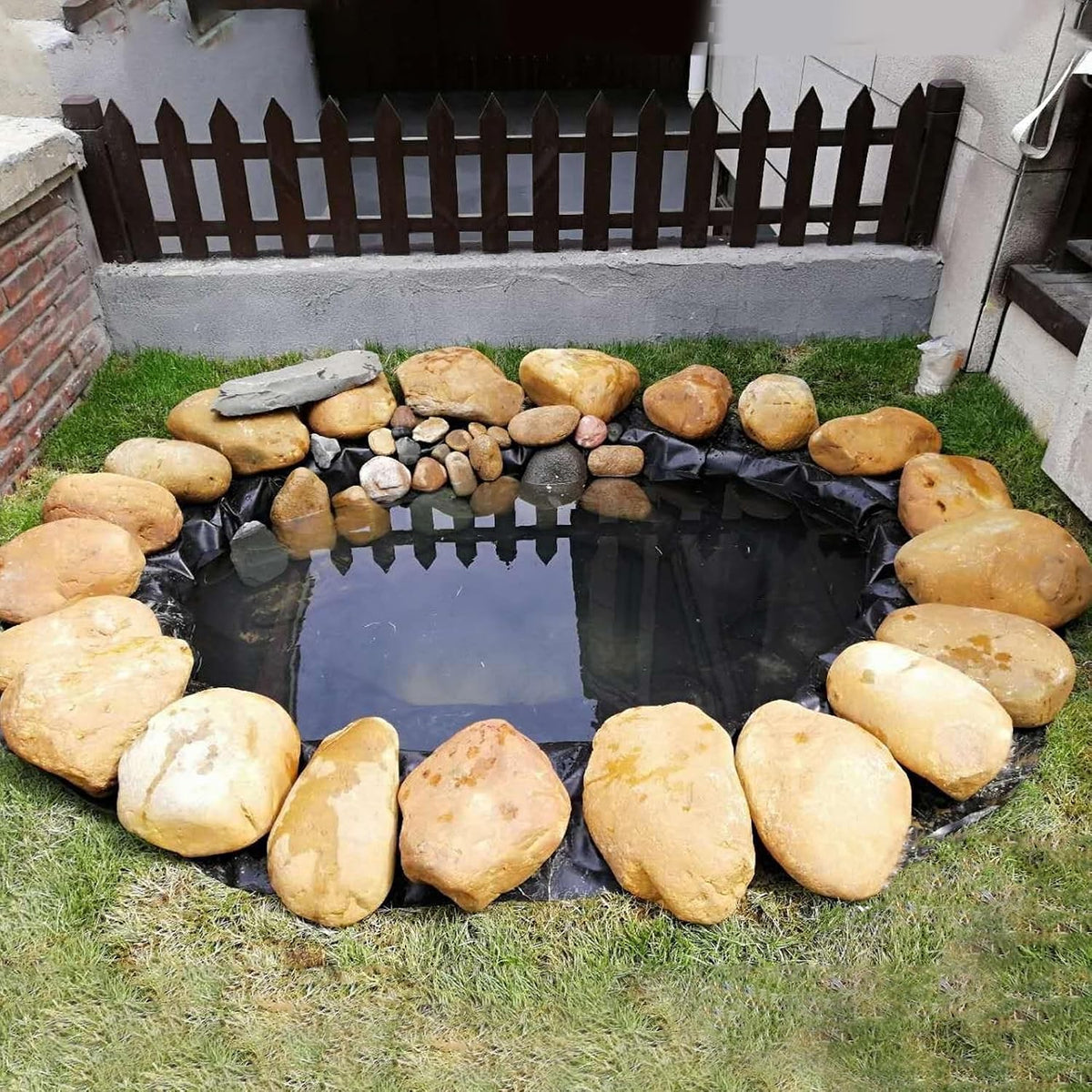 10 x 10 FT Pond Liner, 20 Mil HDPE Pond Liners for Outdoor Ponds