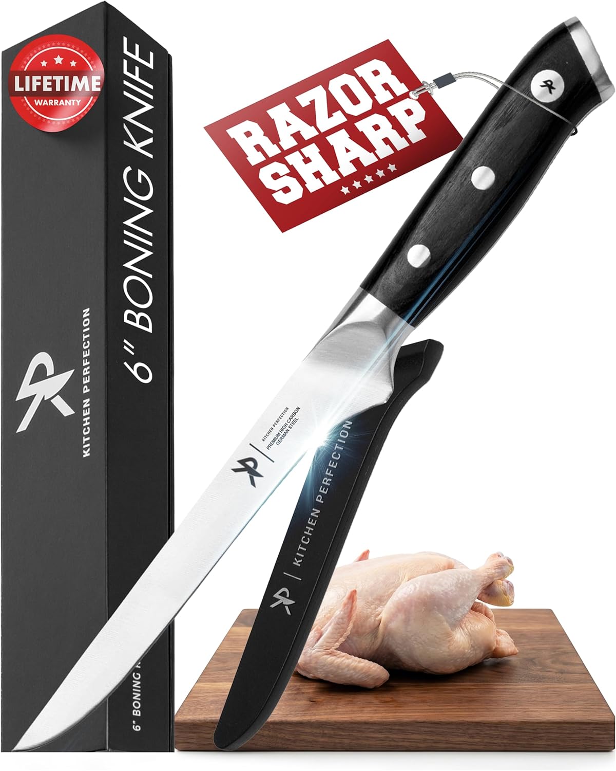 6” Boning Knife for Meat Cutting, Fillet & Deboning