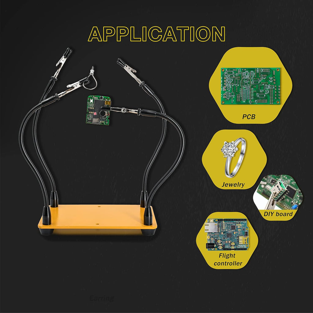 KOTTO Helping Hands Soldering,Third Hand Soldering Tool PCB Holder 4 Arms