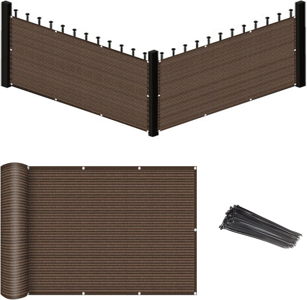Balcony Privacy Screen Cover Mesh Windscreen Weather-Resistant UV Protection for Backyard Deck, Patio, Balcony, Pool