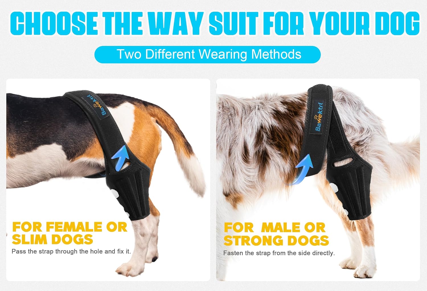 Dog Knee Brace for Back Leg,Cruciate Ligament Care Knee Brace for Dogs Rear Leg, Extral Support ACL Brace,Reduce
