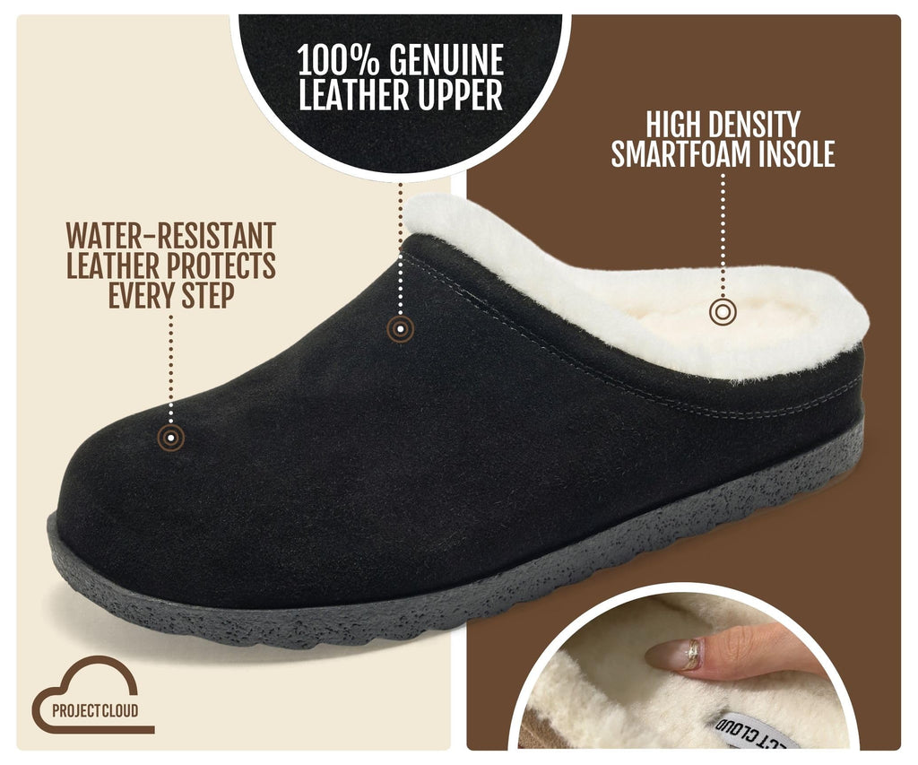 100% Genuine Suede Clogs for Women & Womens Mules