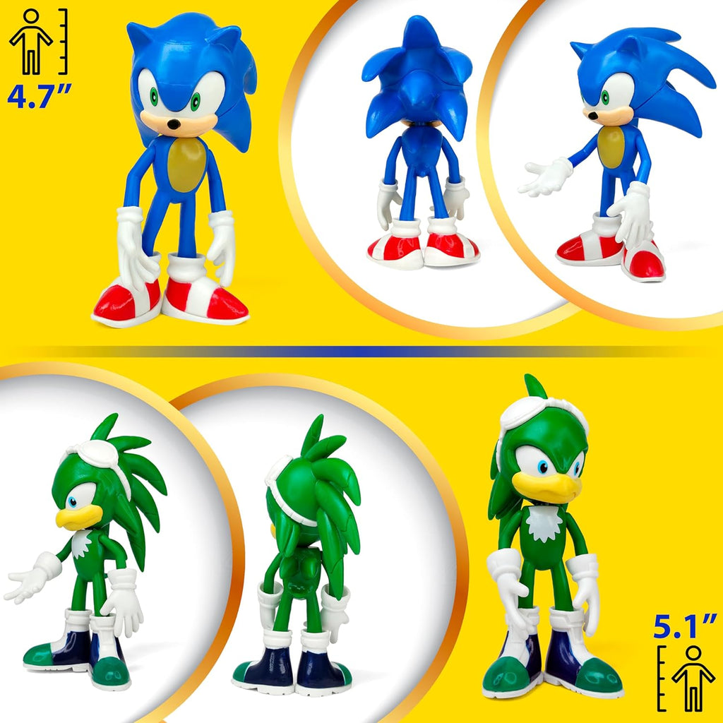 Sonic the Hedgehog Big Action Figures (Set of 10 pcs), Collection Toys, Birthday Cake Decoration Party Supplies Cake
