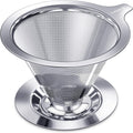 Pour Over Coffee Dripper, Slow Drip Paperless Coffee Filter, Stainless Steel Pour Over Coffee Maker for Single Cup
