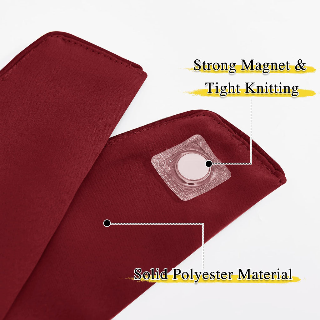Magnetic Curtain Tiebacks - Modern Unique Upgraded Design Decorative Drape Tie Backs Holder for Window Draperies, No