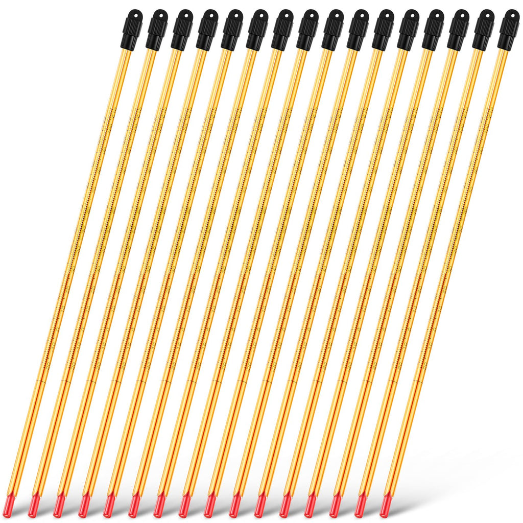 16 Pcs General Purpose Lab Thermometer, Glass, Total Immersion