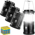 LED Camping Lanterns, Battery Included, 4 Pack | Power Outages, Hurricane Preparedness, Camping Essentials, Emergency