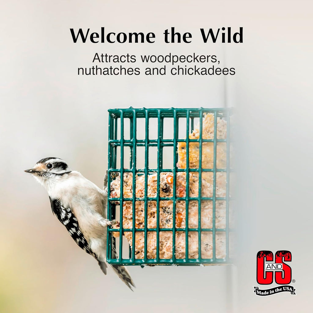 High Energy Suet Treat, Suet Cakes for Wild Birds, Pack of 8 | Suet cakes for woodpeckers, made with real insects