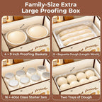 Extra Large Folding Bread Proofing Box with 50-113℉ Temp Control & 48H Timer, Dough Proofer with Hygrometer, Metal