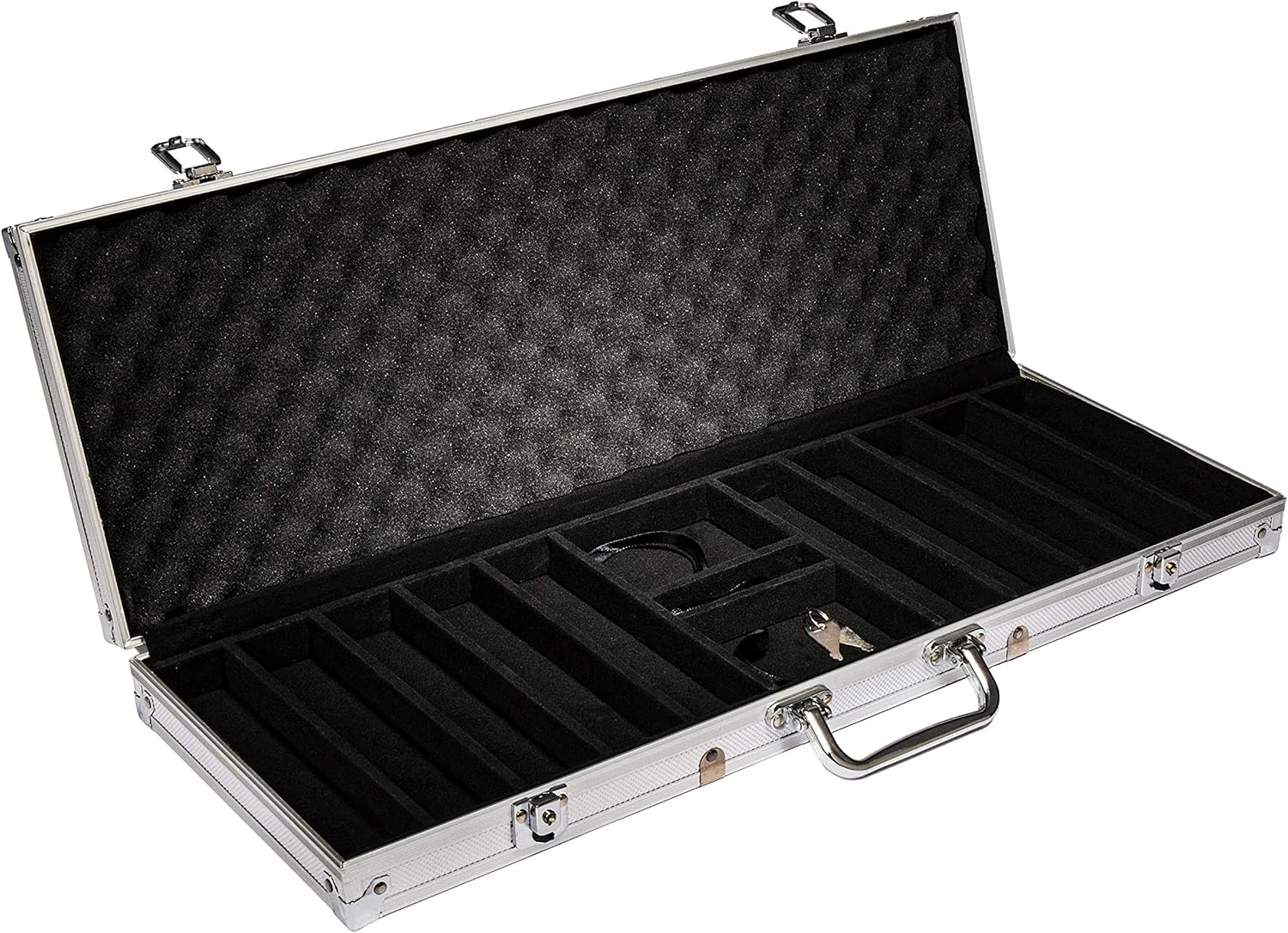 14 Gram 500 Count Poker Set - The Ultimate - 14G Clay Composite Chips with Aluminum Case, Playing Cards, Dealer