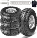4.10/3.50-4 Tire and Dolly Wheel Flat Free - Solid Rubber Hand Truck Wheels 5/8" Axle - Gorilla Cart Tires