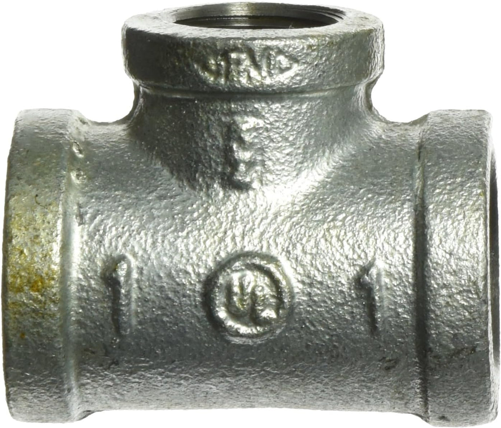 LDR Industries LDR 311 RT-1134 Galvanized Reducing Tee, 1-Inch X 3/4-Inch, No Size, No Color