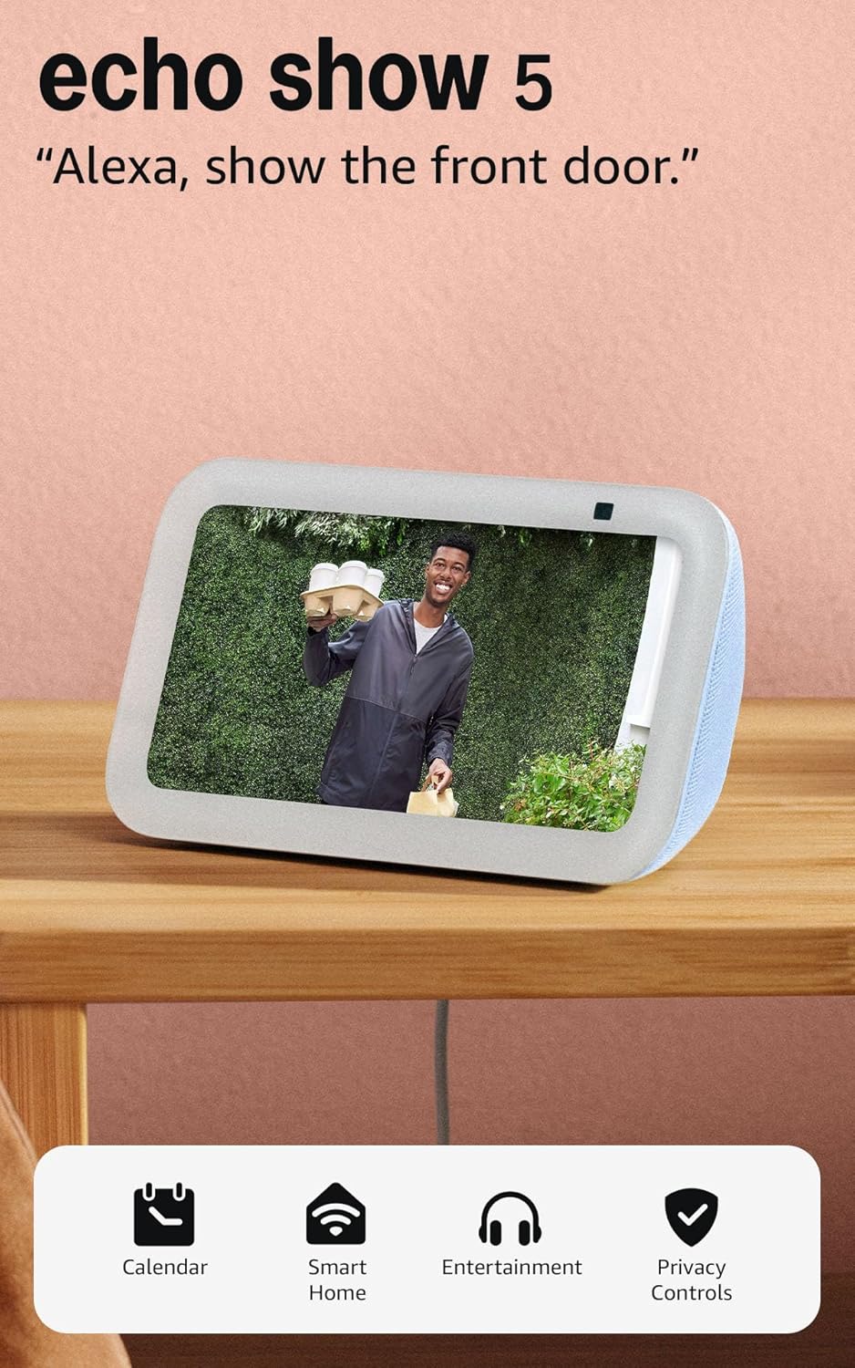 Echo Show 5 (newest model), Smart display, Designed for Alexa+, 2x the bass and clearer sound, Cloud Blue