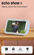 Echo Show 5 (newest model), Smart display, Designed for Alexa+, 2x the bass and clearer sound, Cloud Blue