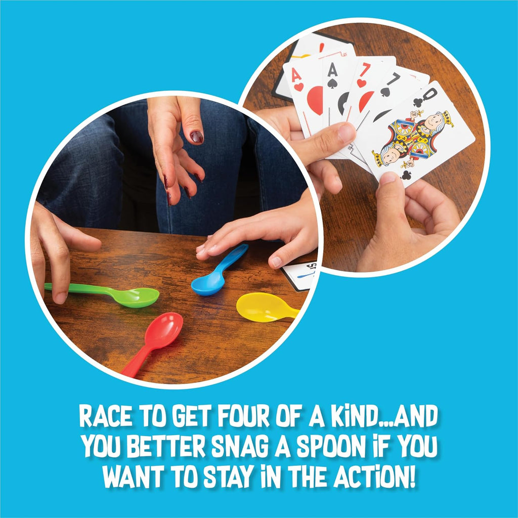 Spoons in a Case, Card Games for Kids - Spoons Game, Fun Family Games for Kids and Adults, Game Night, Travel Games