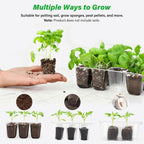 5-Pack Seed Starter Trays, Humidity Dome, Base, 12-Cell Tray, Clear | Adjustable Vents Control Humidity &