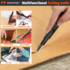 Utility Knife Retractable with 30 Degree Snap Off Blade,Box Cutter for Carton,Razor Knife Exacto Craft,3 Pack