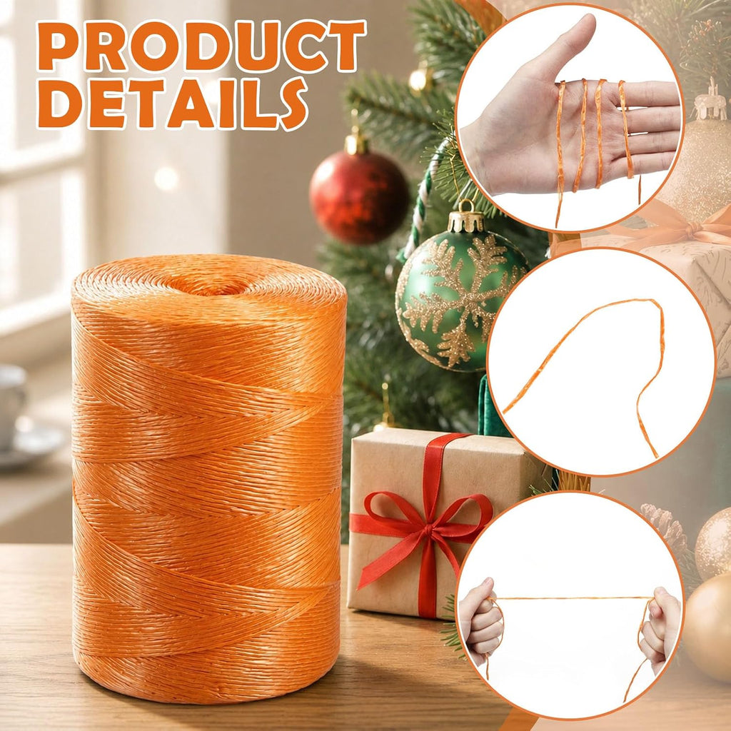 14400 ft Orange Hay Baling Twine, Thick Heavy Duty Poly Twine