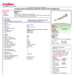 Molex Pin, Male & Female .062" 18-24 AWG, Series 1561 Tin (Sn) Plated Brass Contact (20 Pair)