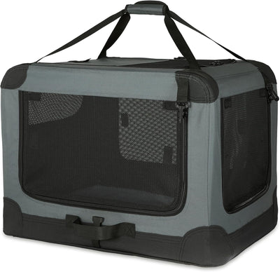 4-Door Portable Folding Soft Dog Crate, Collapsible Travel Kennel for Cat, Dog, and Other Small Animals, Pop Up with