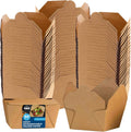 Paper To Go Boxes for Food [50 Pack - 30 Oz], Cardboard Take Out Food Containers Boxes | Kraft Fold Takeout Small