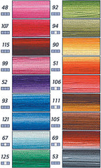 DMC Embroidery Floss, 36 Variegated Thread Pack Bundle with Bobbin Winder.