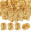 Yaocom 100 Pcs M5 Threaded Inserts M5 x D7.1 x L9.5 Heat Set Inserts Brass 3D Printing Knurled Metric Nuts for Plastic, 3D Printing Components