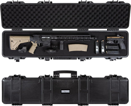All Weather Hard Case – TSA Approved Rifle Case with Customizable Foam, Ergonomic Handle - Waterproof Travel Case for