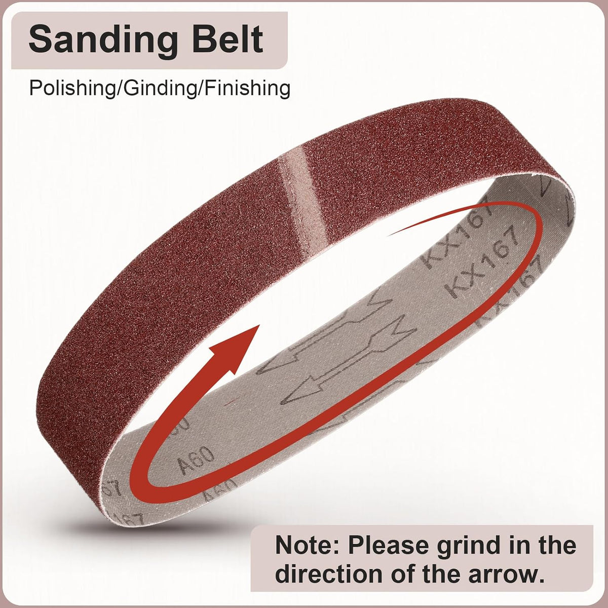 HARFINGTON 6 x 89 Inch Sanding Belts, 10 Pcs 120 Grits Aluminum Oxide