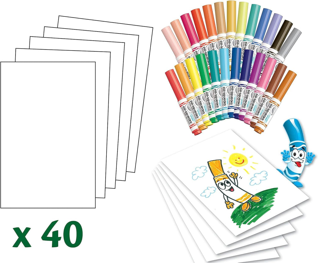 Pip-Squeaks Washable Marker Set (65ct), Coloring Set, Drawing Art Supplies for Kids, Spring Craft Kit, Travel