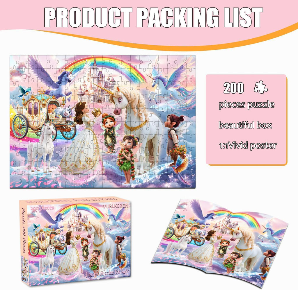 Puzzles for Kids Ages 6-8 8-10 Year Old, 200 Piece Jigsaw Puzzle for Adults Toddler Children Learning Educational