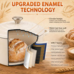 Complete Sourdough Starter Kit with Dutch Oven and Scale | 9" Round & 10" Oval Cotton Rope Proofing Baskets