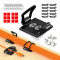 [Made in the UK] 10-Pack Adjustable Elastic Adhesive Cable Clips, Wire Management Holder, Cord Organizer for Home
