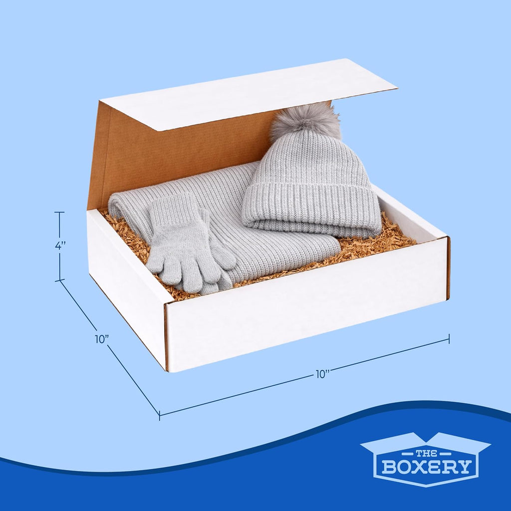 Corrugated Mailers White Tuck Shipping Boxes (10x10x4)