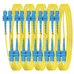 OS2 SC to Single Mode Fiber Patch Cable, 3m/10ft, 5Pack