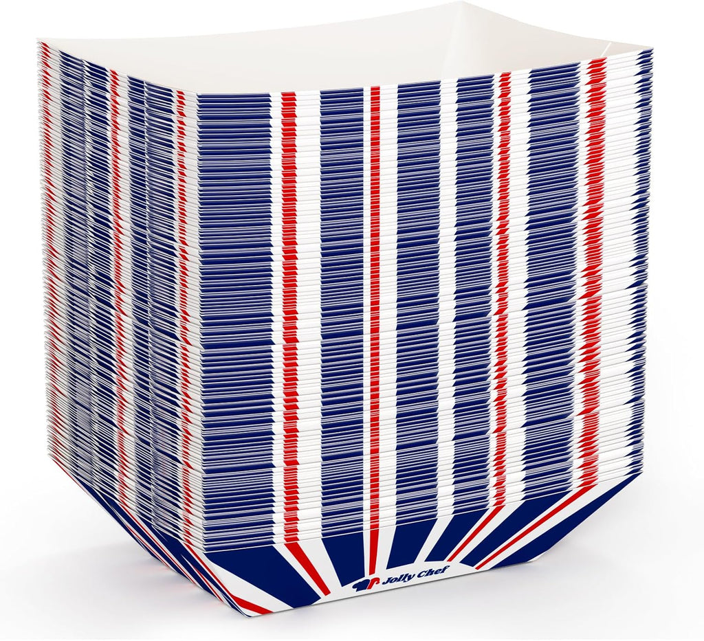 Disposable Paper Food Trays, 250 Count 3 Lb Serving Boats