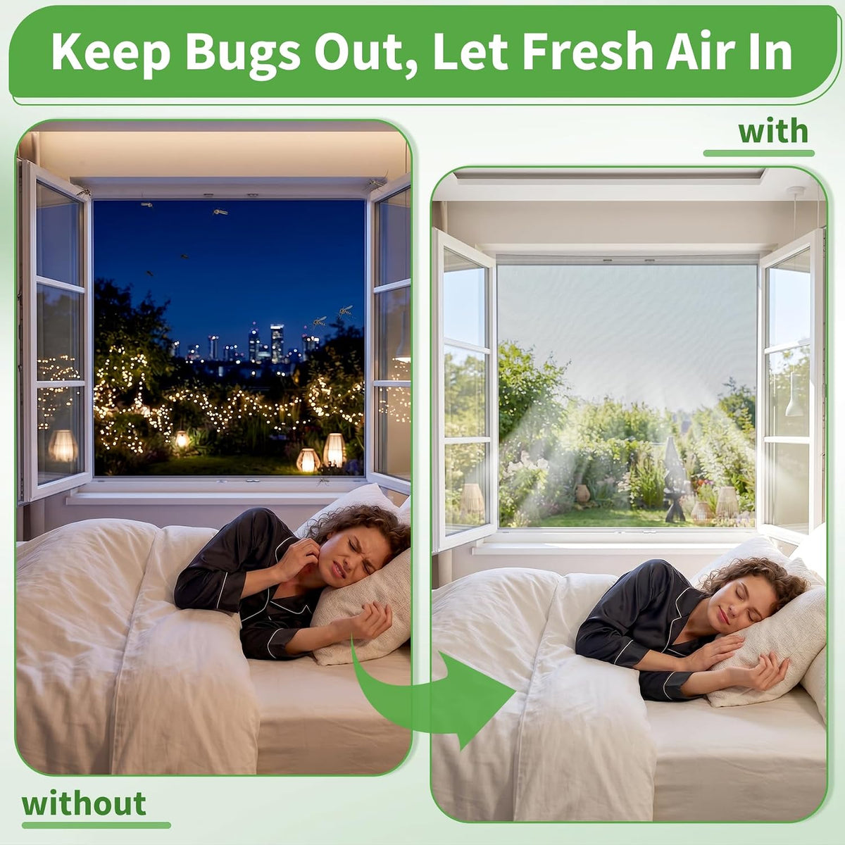 36" x 36" Window Screen Kit, 1-Pack Metal Frame Set, White